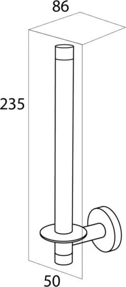 Tiger Boston - Reserverolhouder - RVS Geborsteld -Badkamer Accessoires Winkel 528x1200