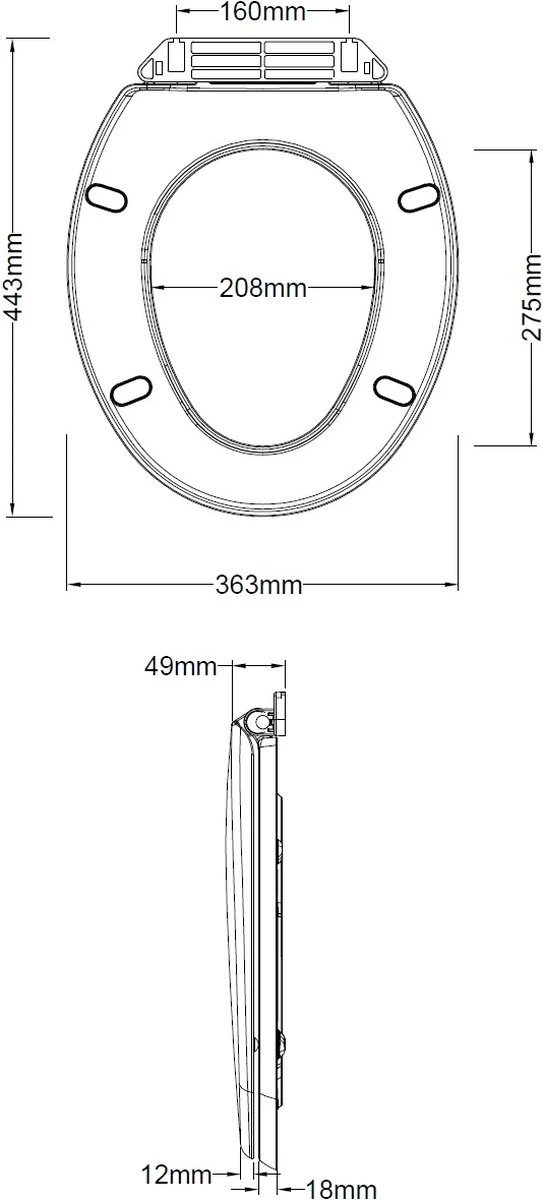 Plieger Royal Wc Bril Softclose – Toiletbril Wit – Wc Brillen Met Deksel – Kunststof Bevestiging 5 Plieger Royal Wc Bril Softclose – Toiletbril Wit – Wc Brillen Met Deksel – Kunststof Bevestiging - Afbeelding 3