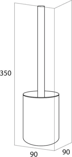 Tiger Porto - Toiletborstel Met Houder - Vrijstaand - Zwart -Badkamer Accessoires Winkel 549x1200