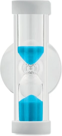 Merkloos Douchetimer - Douchewekker - Doucheklok - Showertimer - Met Zuignap - Waterbesparende - Zandloper - 4 Minuten - Blauw