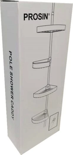 PROSIN® Telescopisch Doucherek - Shower Rack - Shower Caddy - Mat Zwart - Verstelbaar 108-274cm - 4 Lagen - Badkamerrek - Hoekrek - Opbergrek - Keukenrek - Kruidenrek - Keukenrek Staand 8 PROSIN® Telescopisch Doucherek - Shower Rack - Shower Caddy - Mat Zwart - Verstelbaar 108-274cm - 4 Lagen - Badkamerrek - Hoekrek - Opbergrek - Keukenrek - Kruidenrek - Keukenrek Staand -Badkamer Accessoires Winkel 567x1200