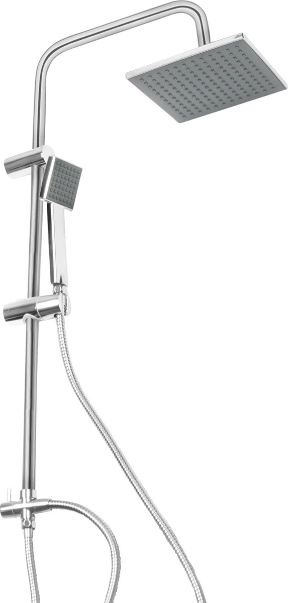 Niceey Doucheset - Regendouche - Handdouche - Verstelbaar - Vierkant - Chroom 4 Niceey Doucheset - Regendouche - Handdouche - Verstelbaar - Vierkant - Chroom - Afbeelding 2