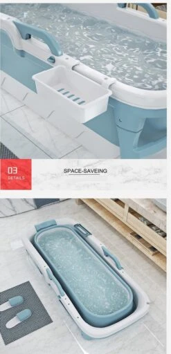 Foresta Opvouwbaar Bad Voor Volwassenen - 150cm - Bath Bucket - Blauw 16 Foresta Opvouwbaar Bad Voor Volwassenen - 150cm - Bath Bucket - Blauw -Badkamer Accessoires Winkel 579x1200 2