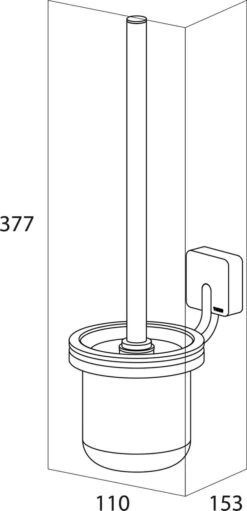 Tiger Impuls Toiletborstel Met Houder - RVS Geborsteld -Badkamer Accessoires Winkel 580x1200