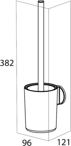 Tiger Tune - Toiletborstel Met Houder - Zwart Metaal Geborsteld / Zwart -Badkamer Accessoires Winkel 583x1200