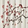 Sealskin Blossom Douchegordijn 180x200 Cm - Polyester - Rood 1 Sealskin Blossom Douchegordijn 180x200 Cm - Polyester - Rood -Badkamer Accessoires Winkel 585x1200 1