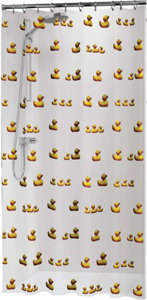 Sealskin Duckling Douchegordijn 180x200 Cm - PEVA - Geel 3 Sealskin Duckling Douchegordijn 180x200 Cm - PEVA - Geel