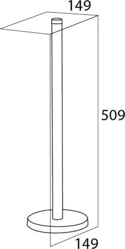 Tiger - Reserverolhouder - Vrijstaand - Zwart -Badkamer Accessoires Winkel 601x1200 1