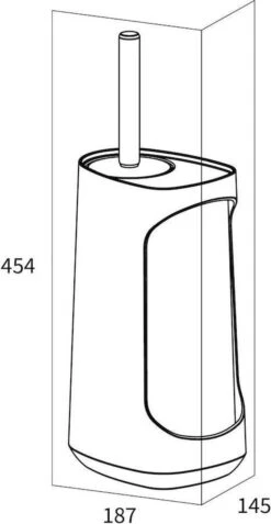 Tiger Tess - Toiletborstelhouder Met Opbergfunctie Vrijstaand En Swoop® Borstel Flexibel - Zwart / Antraciet -Badkamer Accessoires Winkel 622x1200