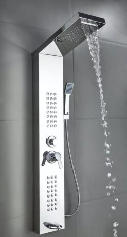 Badplaats Douchepaneel Toulon - RVS - Regendouche Met Mengkraan En Douchekop -Badkamer Accessoires Winkel 641x1200 2