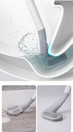 Bradey Toiletborstel Siliconen - WC Borstel Met Houder - Optimale Hygiëne - Golfclub-vorm - Komt In Alle Hoeken -Badkamer Accessoires Winkel 672x1200 1