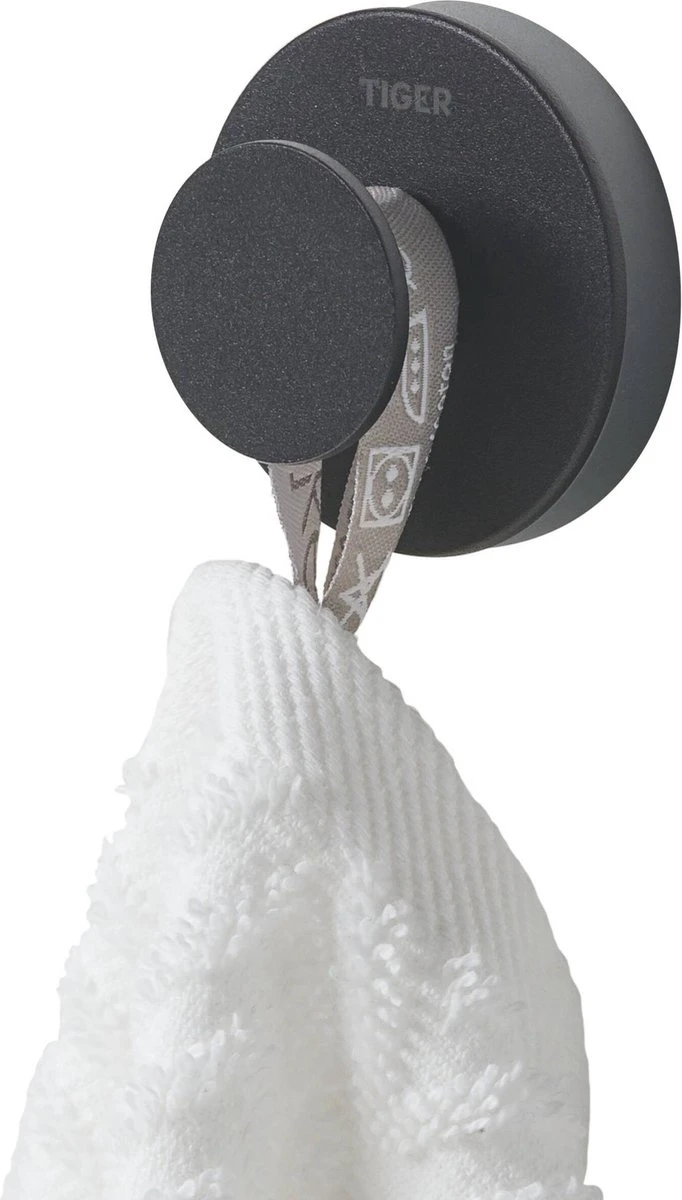 Tiger Urban - Handdoekhaak - 2 Stuks - Zwart - ø 5 Cm - Inclusief 4 Decorringen - Zelfklevend 9 Tiger Urban - Handdoekhaak - 2 Stuks - Zwart - ø 5 Cm - Inclusief 4 Decorringen - Zelfklevend - Afbeelding 7