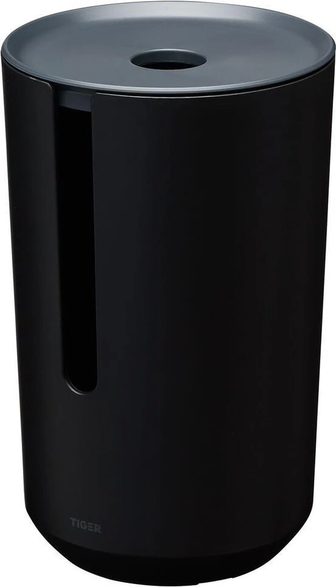 Tiger Tess - Reserverolhouder Met Deksel - Vrijstaand - Zwart / Antraciet 5 Tiger Tess - Reserverolhouder Met Deksel - Vrijstaand - Zwart / Antraciet - Afbeelding 3