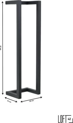 LOFT42 Wandhanddoekenrek Small - Zwart - Metaal - 67x20x15 -Badkamer Accessoires Winkel 717x1200