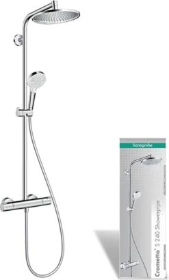 Hansgrohe Crometta S 240 Showerpipe - 1jet - Incl. Thermostaat - Chroom -Badkamer Accessoires Winkel 724x1200 1