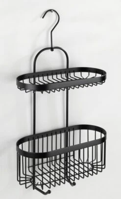 WENKO Doucherek 2-laags Classic Plus Black Mat Zwart - Doucherek Zonder Boren - Doucherek Hangend Zwart 16 WENKO Doucherek 2-laags Classic Plus Black Mat Zwart - Doucherek Zonder Boren - Doucherek Hangend Zwart -Badkamer Accessoires Winkel 728x1200