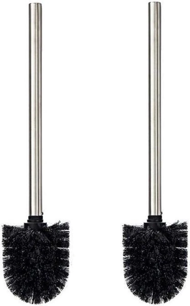 Merkloos Universele Toilet Borstel Zwart Met Handgreep RVS - Wc Borstel - Toiletborstel - Set Van 2 7 Merkloos Universele Toilet Borstel Zwart Met Handgreep RVS - Wc Borstel - Toiletborstel - Set Van 2 - Afbeelding 5