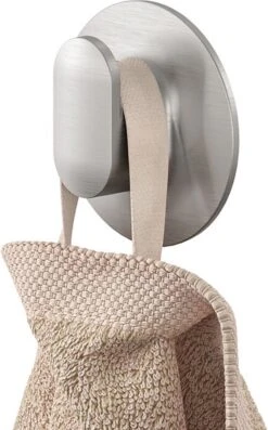 Tiger Cooper - Handdoekhaak Medium Met Zelfklevende Wandsteun - RVS Geborsteld