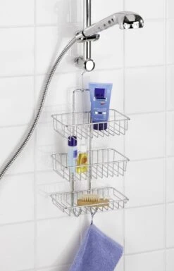 WENKO Doucherek Nivala 3-laags Chroom - Doucherek Zonder Boren - Doucherek Hangend -Badkamer Accessoires Winkel 769x1200
