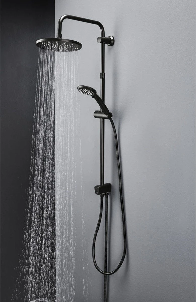 Livarno Home Regendouche Set Zwart 80-120cm Hoogte Verstelbaar 3 Livarno Home Regendouche Set Zwart 80-120cm Hoogte Verstelbaar