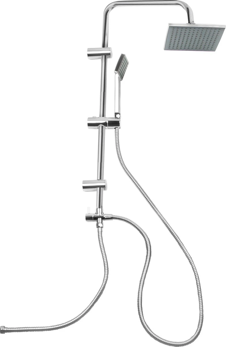 Niceey Doucheset - Regendouche - Handdouche - Verstelbaar - Vierkant - Chroom 3 Niceey Doucheset - Regendouche - Handdouche - Verstelbaar - Vierkant - Chroom