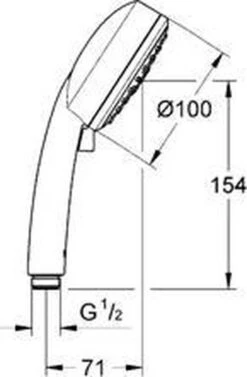 GROHE Vitalio Comfort Douchekop III - Ø 10 Cm - 9,5 L/min -Badkamer Accessoires Winkel 787x1200 3