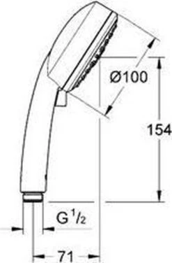 GROHE Vitalio Comfort Douchekop III - Ø 10 Cm - 9,5 L/min -Badkamer Accessoires Winkel 789x1200 3
