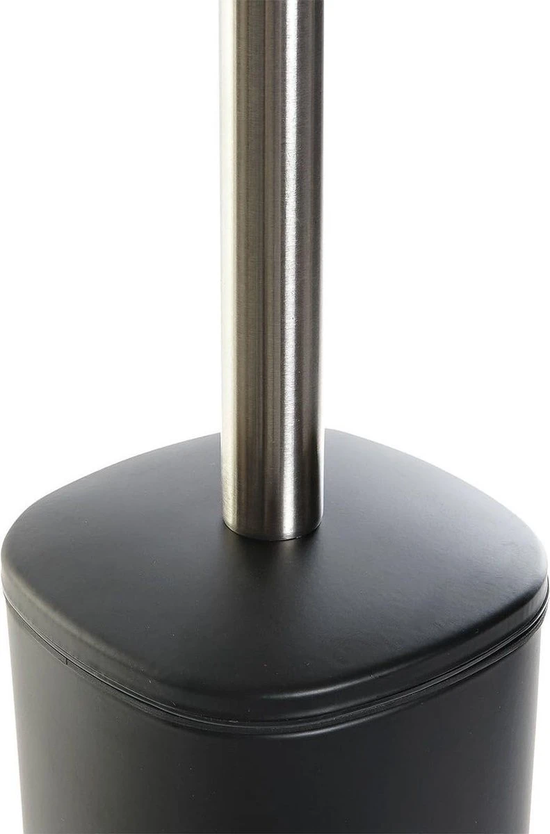 Toiletborstel Zwart Met Houder Van Kunststof 38 Cm - Wc-borstels 4 Toiletborstel Zwart Met Houder Van Kunststof 38 Cm - Wc-borstels - Afbeelding 2