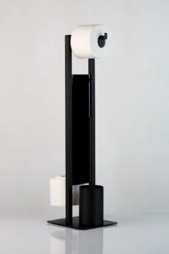 WENKO Toiletbutler Rivalta Zwart - Toiletborstel Met Houder, Toiletrolhouder En Reserverolhouder -Badkamer Accessoires Winkel 799x1200 10