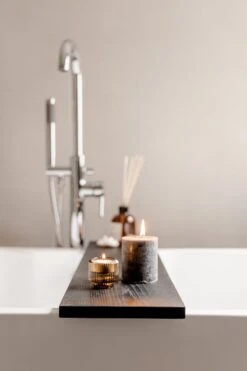 Luxe Badplank Zwart 85 Cm - Badplank Voor In Bad - Eiken Hout - Sterk En Duurzaam Materiaal - Massief Eikenhout - Badrek Zwart -Badkamer Accessoires Winkel 800x1200 35