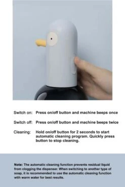 MUID Duck- Automatische Zeepdispenser - Handwas Schuimzeepdispenser Voor Kinderen - Zeeppompje-Oplaadbaar-Foam Technologie- Touchless Infrarood Sensor-Lichtblauw - 400ml - 10.35cm*11.5cm*19.5cm -Badkamer Accessoires Winkel 801x1200