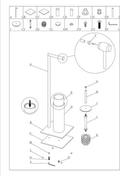 Sealskin Tube - Toiletbutler - Toiletrolhouder - Toiletborstel Met Houder - Vrijstaand - Zwart 16 Sealskin Tube - Toiletbutler - Toiletrolhouder - Toiletborstel Met Houder - Vrijstaand - Zwart -Badkamer Accessoires Winkel 818x1200