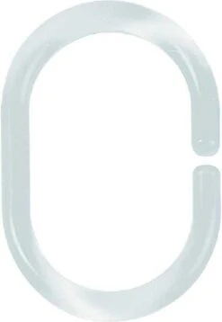 Differnz Douchegordijnringen - Transparant - Kunststof - 6 X 4 Cm - 12 Stuks -Badkamer Accessoires Winkel 827x1200 2