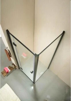 Vips Douchecabine 90 X 90 Met Zwart Aluminium Profiel - CE Gekeurd Veiligheidsglas Met NANO Coating - Vierkant -Badkamer Accessoires Winkel 847x1200 1