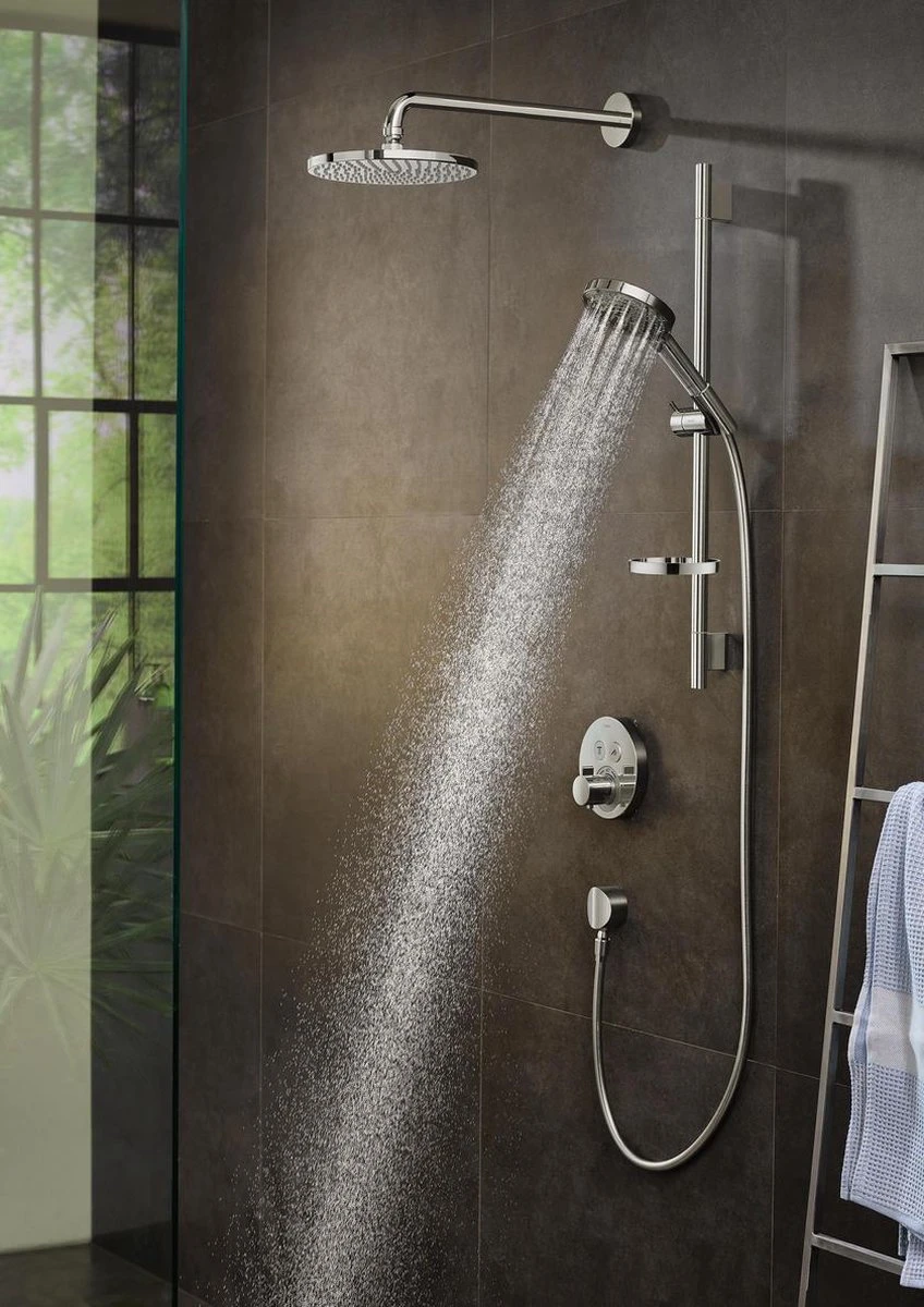 Hansgrohe Raindance Select S Doucheset 120 3jet PowderRain Met Unica'S Puro Glijstang 65 Cm Chroom 13 Hansgrohe Raindance Select S Doucheset 120 3jet PowderRain Met Unica'S Puro Glijstang 65 Cm Chroom - Afbeelding 11