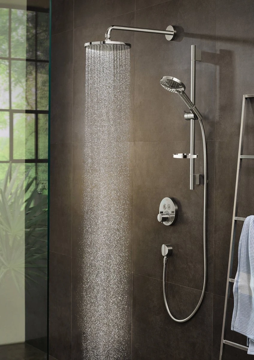 Hansgrohe Raindance Select S Doucheset 120 3jet PowderRain Met Unica'S Puro Glijstang 65 Cm Chroom 16 Hansgrohe Raindance Select S Doucheset 120 3jet PowderRain Met Unica'S Puro Glijstang 65 Cm Chroom - Afbeelding 14