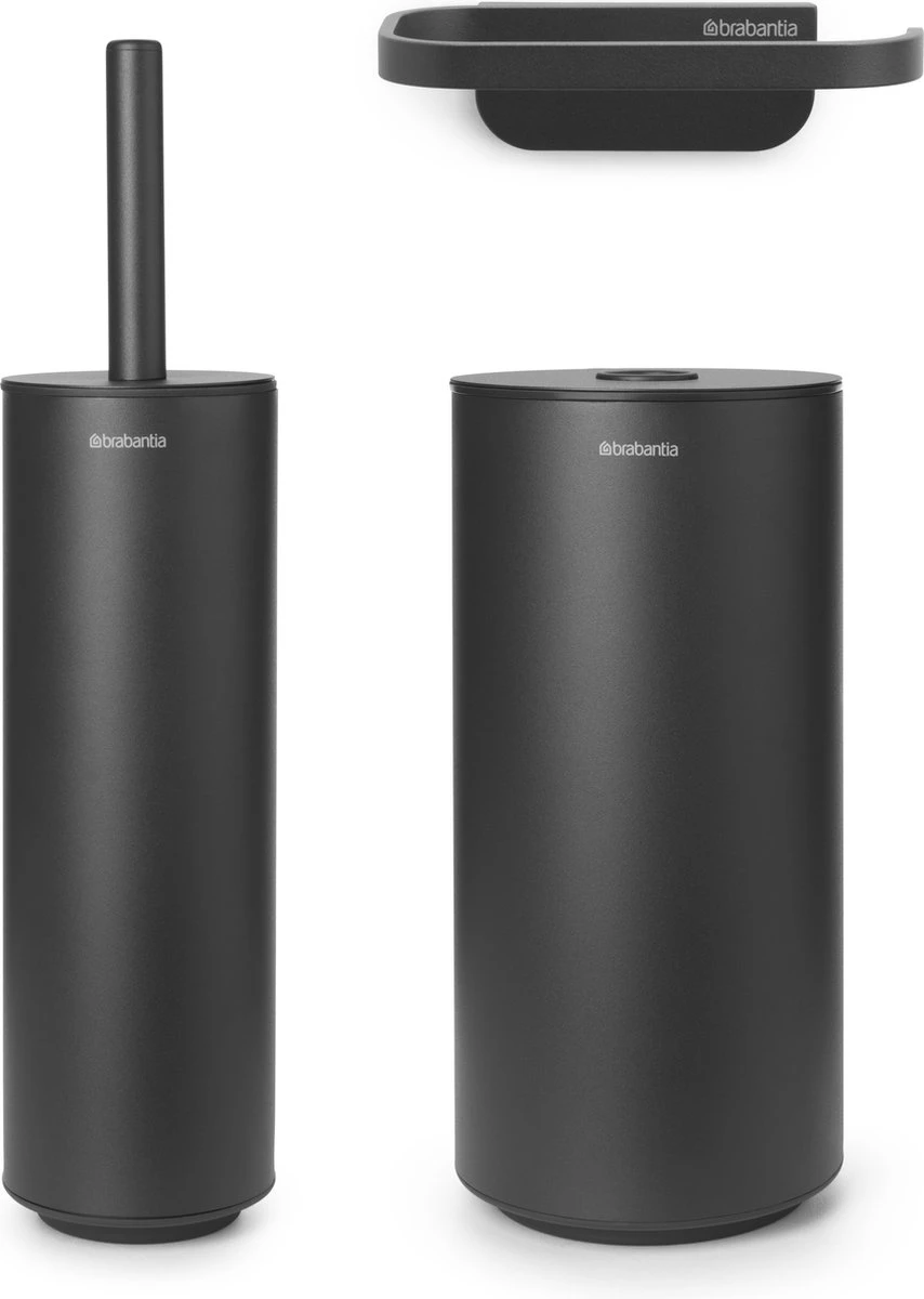 Brabantia MindSet Toiletaccessoires Set Van 3 - Mineral Infinite Grey 3 Brabantia MindSet Toiletaccessoires Set Van 3 - Mineral Infinite Grey