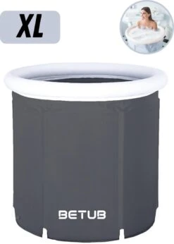 BETUB Zitbad Opvouwbare Badkuip Folding Bath Bathtub – Zit Zwembad – Ijsbad – Warm Bad – Ontspanning – Voor Onder De Douche – Tuin - Balkon Incl. Zitkussen -Badkamer Accessoires Winkel 857x1200 2