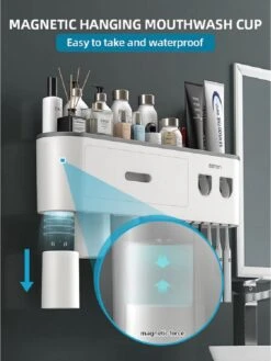 LuxeBass Tandenborstel Organizer | Tandenborstelhouder | Automatisch Tandpasta Dispenser | Met Lade En Opbergvak Voor Badkamer - LB544 -Badkamer Accessoires Winkel 900x1200 14