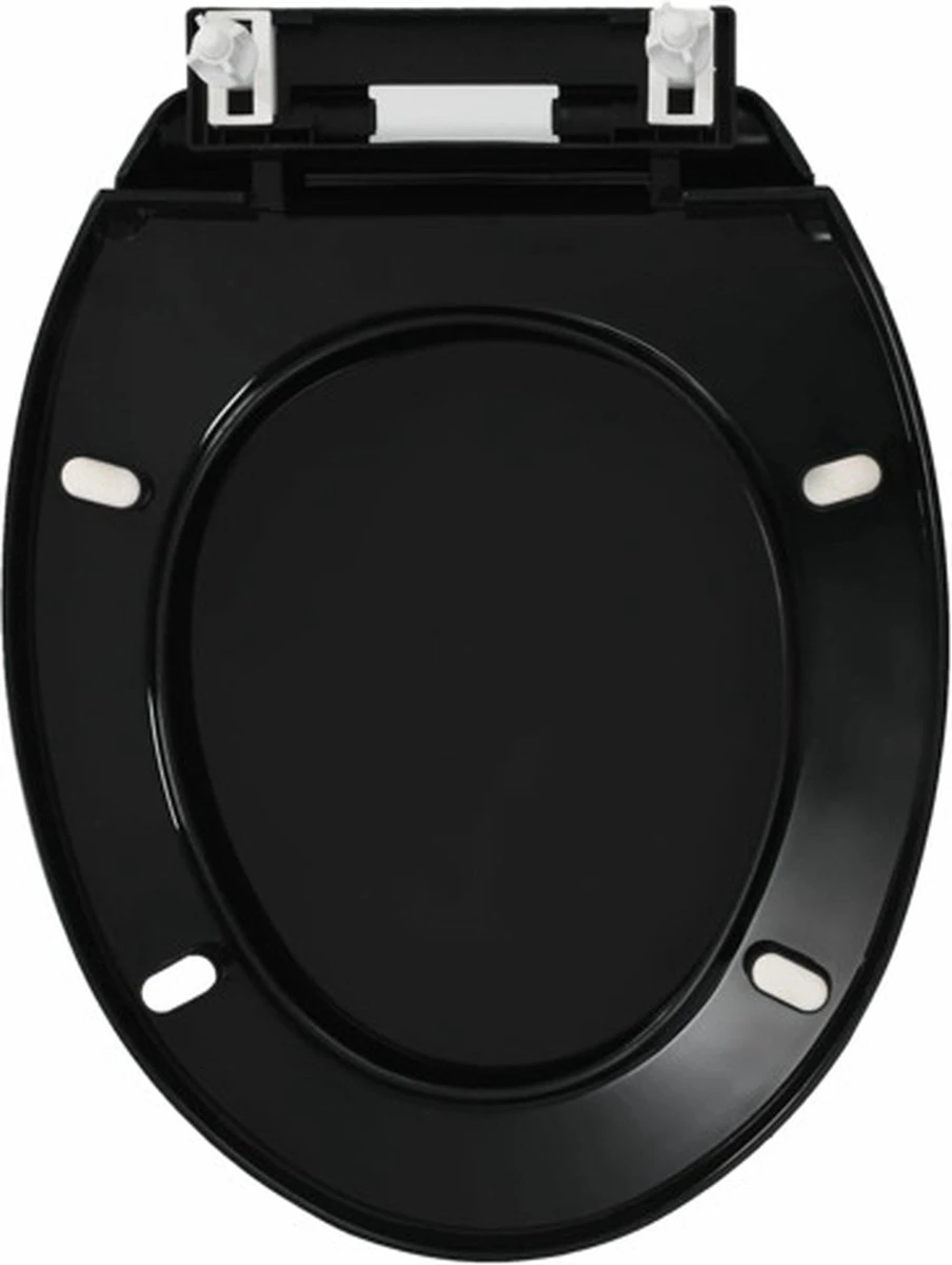 VidaXL Toiletbril Soft-close Met Quick-release Ontwerp Zwart 4 VidaXL Toiletbril Soft-close Met Quick-release Ontwerp Zwart - Afbeelding 2