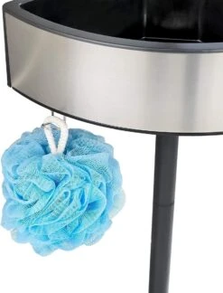 WENKO Telescopisch Doucherek Big Black 3-laags Met Spiegel Zilver/zwart - Bevestigen Zonder Boren -Badkamer Accessoires Winkel 915x1200 1