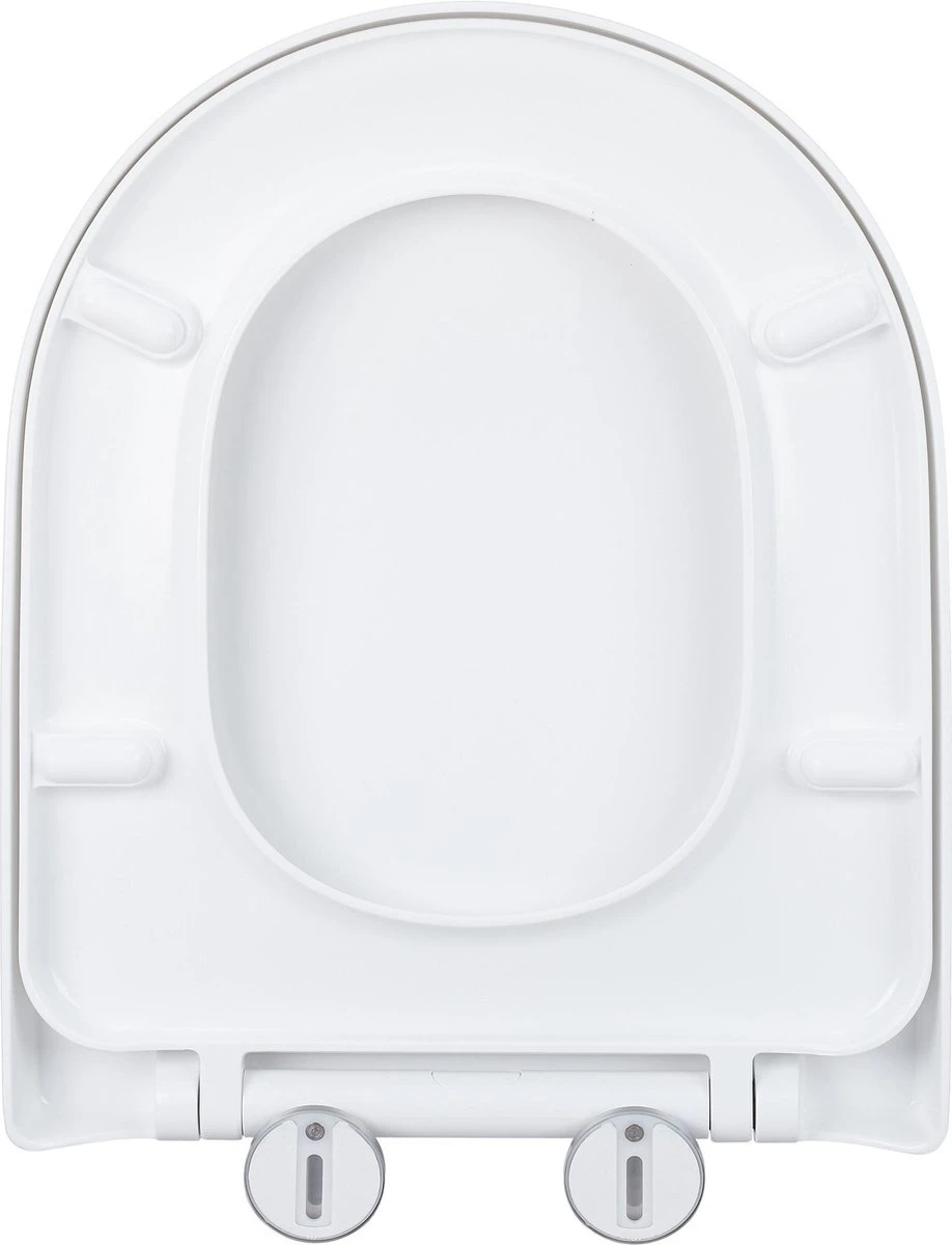 Relaxdays Wc Bril Softclose - D-vorm - Toiletbril Universeel - Toiletdeksel Plastic - Wit 12 Relaxdays Wc Bril Softclose - D-vorm - Toiletbril Universeel - Toiletdeksel Plastic - Wit - Afbeelding 10