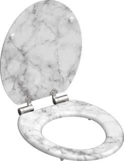 SCHÜTTE WC-Bril 80194 MARMOR STONE - MDF-Hout - Soft Close - Verchroomde Scharnieren - Decor - 3-zijdige Print -Badkamer Accessoires Winkel 924x1200 2