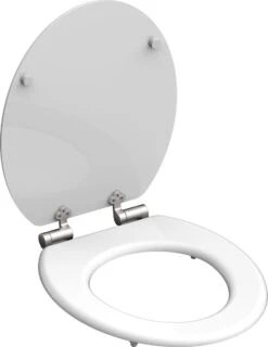 SCHÜTTE WC-Bril 84100 WHITE - MDF-Hout - Soft Close - Verchroomde Scharnieren - Gelakt - Wit -Badkamer Accessoires Winkel 925x1200