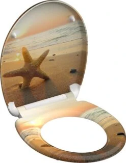 SCHÜTTE WC-Bril 82373 SEA STAR - Duroplast - Soft Close - Afklikbaar - RVS-Scharnieren - Decor - 3-zijdige Print -Badkamer Accessoires Winkel 926x1200 11