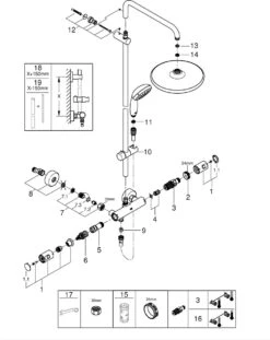 GROHE Vitalio Start 250 Regendouche - ø 25 Cm - Rond - Zwart -Badkamer Accessoires Winkel 952x1200 1
