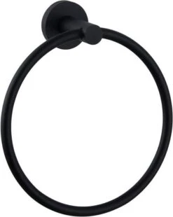 Merkloos Handdoekring Zwart - Handdoekrek Zwart - Badkamer Accessoires - Eenvoudig Te Monteren -Badkamer Accessoires Winkel 956x1200 1