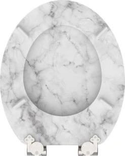 SCHÜTTE WC-Bril 80194 MARMOR STONE - MDF-Hout - Soft Close - Verchroomde Scharnieren - Decor - 3-zijdige Print -Badkamer Accessoires Winkel 959x1200 6