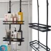 L'eauxe Doucherek Hangend Zonder Boren - Ophangbaar Badkamerrek Aan Douchewand - Opbergrek - Badkamer Accessoires - RVS - Zwart - Cadeau -Badkamer Accessoires Winkel 960x1200