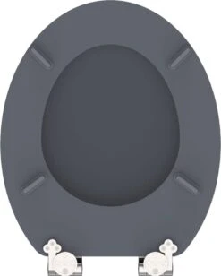 SCHÜTTE WC-Bril 80104 SPIRIT ANTHRAZIT - MDF-Hout - Soft Close - Verchroomde Scharnieren - Gelakt - Gesatineerd Antraciet -Badkamer Accessoires Winkel 963x1200 4